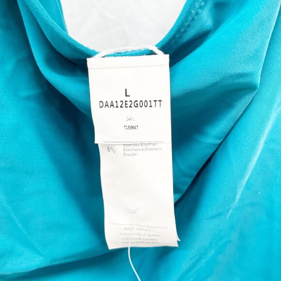 Cupshe Women's Blue Ruched Halter Tummy Control One Piece Swimsuit Large - Picture 6 of 7